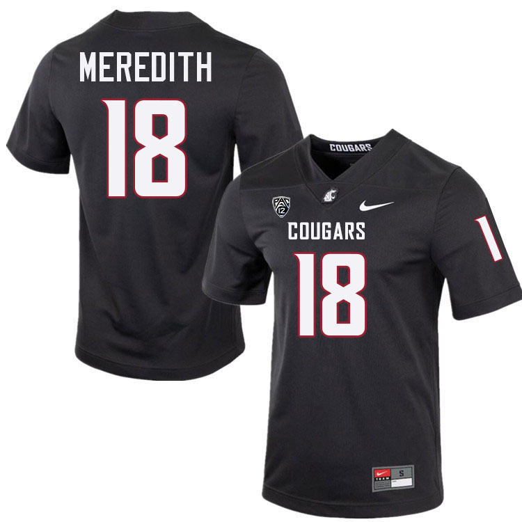 Joshua Meredith WSU Cougars Jersey.Washington State Cougars #18 Joshua Meredith Jersey Youth-Charcoa